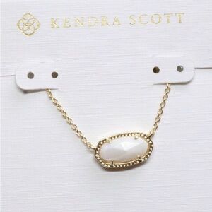 NWT: Kendra Scott White Elisa Necklace